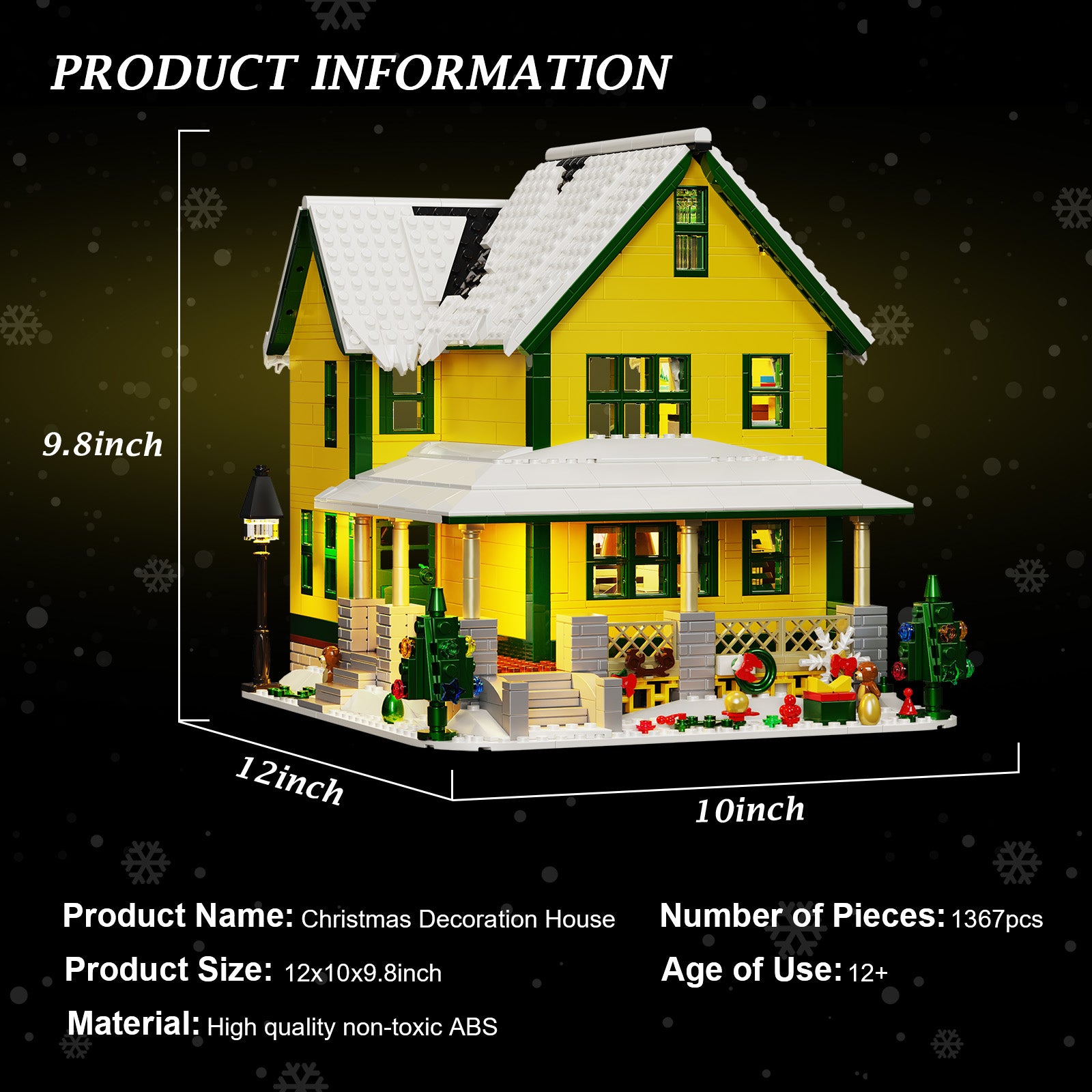 [PRESALE] Christmas Home with Lights 1367 pcs - Ships in July